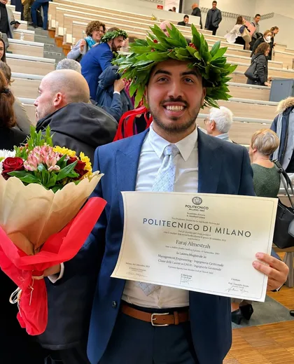 Faraj Al Mestrah, Founder and CEO of World Study, at his graduation